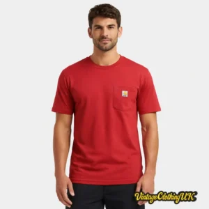 red vintage Carhartt t-shirt